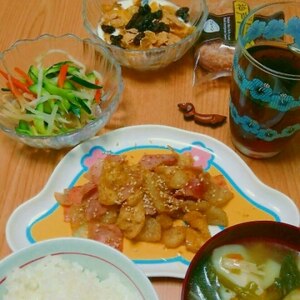 大根と油揚げの甘辛炒め